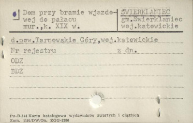 dom przy bramie wjazdowej do pałacu, skan 1