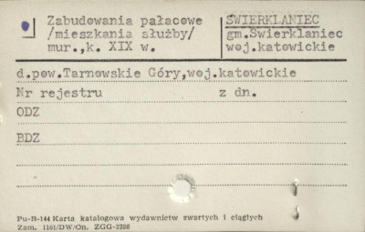 dom mieszkalny służby - zespół pałacowy, skan 1