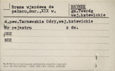 brama wjazdowa do pałacu, skan 1