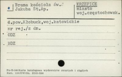 brama kościoła św. Jakuba St. Ap., skan 1