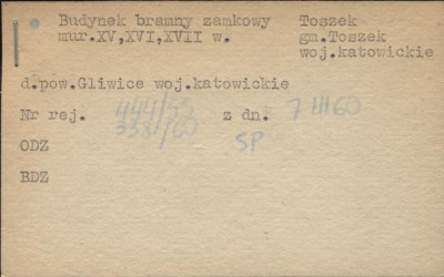 budynek bramny zamkowy, skan 1
