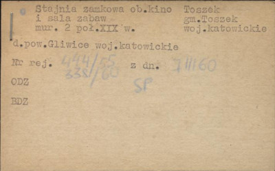 stajnia zamkowa, ob. kino i sala zabaw, skan 1