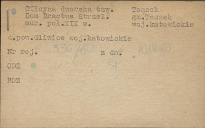 oficyna dworska tzw. Dom Bractwa Strzel., skan 1