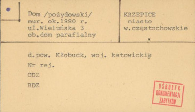 dom (pożydowski), ob. dom parafialny, skan 1