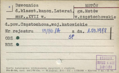 dzwonnica, d. klaszt. kanon. Laterań, skan 1