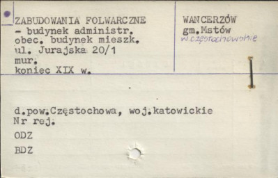 zabudowania folwarczne - budynek administracyjny ob. budynek mieszkalny, skan 1