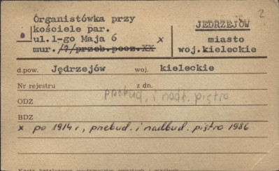 organistówka, skan 1