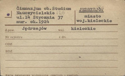 gimnazjum, ob. Studium Nauczycielskie, skan 1