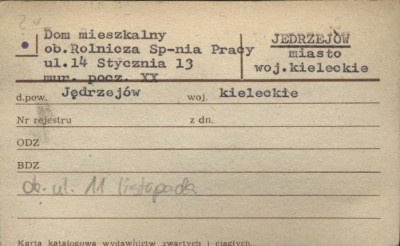 dom mieszkalny, ob. Rolnicza Sp-nia Pracy, skan 1