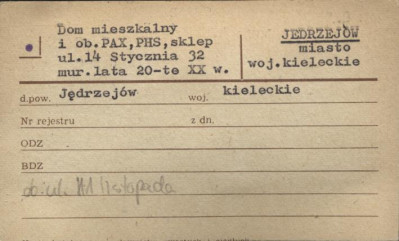 dom mieszkalny i ob. PAX, PHS, sklep, skan 1
