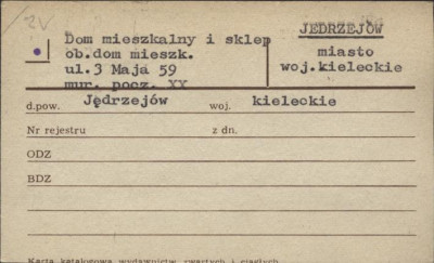 dom mieszkalny i sklep, ob. dom mieszkalny, skan 1