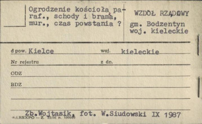 ogrodzenie kościoła paraf., schody i brama, skan 1