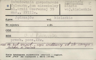 zabudowania gospodarcze folwarku, dom mieszkalny, skan 1