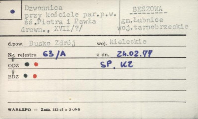dzwonnica par. pw. św. Piotra i Pawła, skan 1