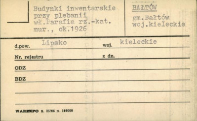 budynki inwentarskie przy plebanii, skan 1