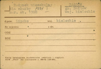 budynek mieszkalny dla służby I, skan 1