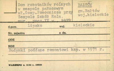dom robotników rolnych w zespole pałacowym, skan 1