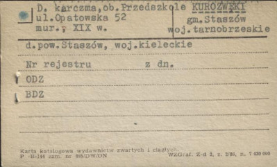 karczma, ob. przedszkole, skan 1