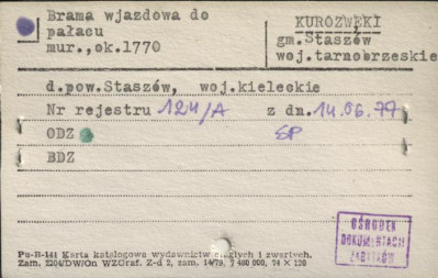 brama wjazdowa do pałacu, skan 1