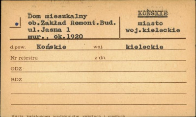 dom mieszkalny, ob. Zakład Remont. Bud., skan 1