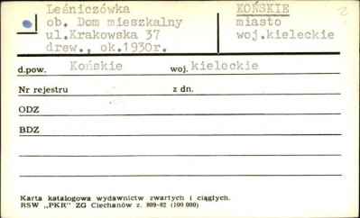 leśniczówka, ob. dom mieszkalny, skan 1