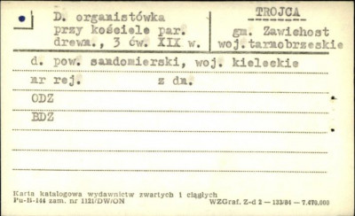 organistówka, skan 1