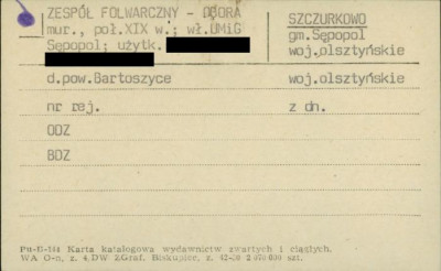 obora - zespół folwarczny, skan 1