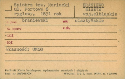 spichrz, tzw. Mariacki, skan 1