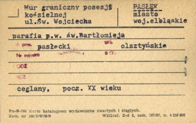 mur graniczny posesji kościelnej, skan 1