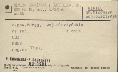 remiza straży pożarnej i świetlica, ob. dom, skan 1