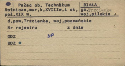 pałac, ob. Technikum Rolnicze, skan 1