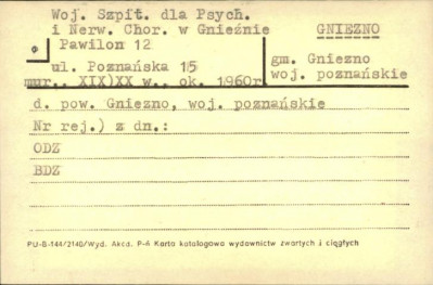 Woj. Szpit. dla Psych. i Nerw. Chor. w Gnieźnie - pawilon 12, skan 1