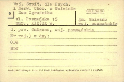 Woj. Szpit. dla Psych. i Nerw. Chor. w Gnieźnie, dom ogrodnika, skan 1