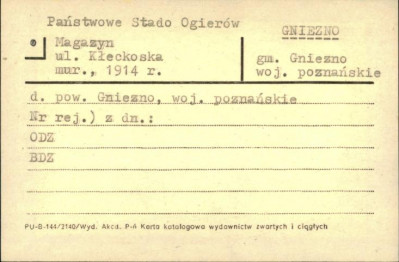 Państwowe Stado Ogierów - magazyn, skan 1