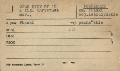 słup z figurą Chrystusa, skan 1