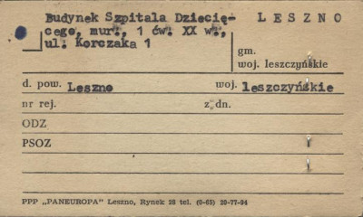 budynek szpitala dziecięcego, skan 1