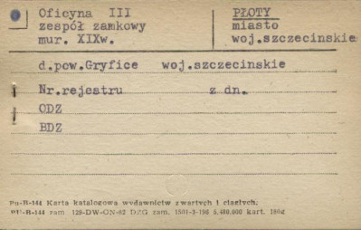 oficyna III, zespół zamkowy, skan 1