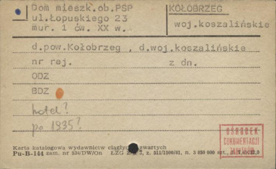 dom mieszkalny, ob. PSP, skan 1