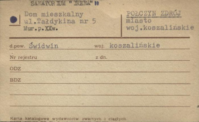 dom mieszkalny - sanatorium Irena, skan 1