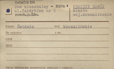 dom mieszkalny - sanatorium Irena, skan 1