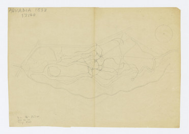 plan ogrodu z roku 1838, 1:2500, skan 1