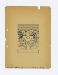 Arkadia-amfiteatr - plan sytuacyjny według projektu z Archiwum Nieborowskiego, 1:500, skan 1