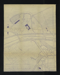 plan sytuacyjny ogrodu zamkowego 1:1000, skan 1