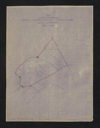 plan otoczenia zamku: szkic punktów poligonowych do pomiaru geodezyjno - architektonicznego 1:4000, skan 1