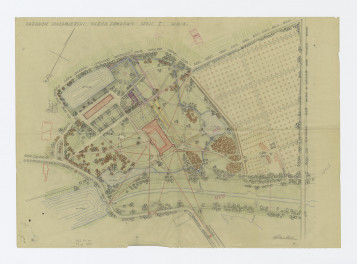 Ogród zamkowy - plan otoczenia zamku, skan 1