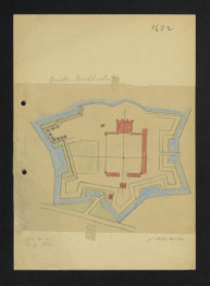 plan ogrodów zamkowych. Stan z roku 1622 , skan 1