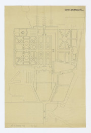 Białystok, ogród pałacowy, plan sytuacyjny z 1795 roku, 1:1000, skan 1