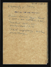 wypis z Przegląd Zabytków Województwa Poznańskiego, WKZ Poznań, Poznań 1957 wzmiankujący dwór z XVII w. oraz regularny park w stanie szczątkowym , skan 1