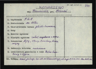 wypis z Kwestionariusz Ministerstwa Kultury i Sztuki (brak datacji), skan 1