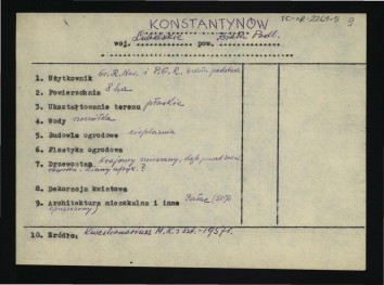 wypis z Kwestionariusz Ministerstwa Kultury i Sztuki z 1957 r. , skan 1